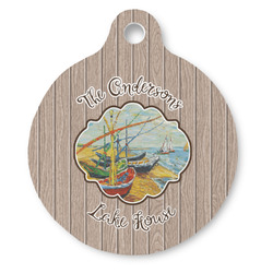 Lake House Round Pet ID Tag - Large (Personalized)
