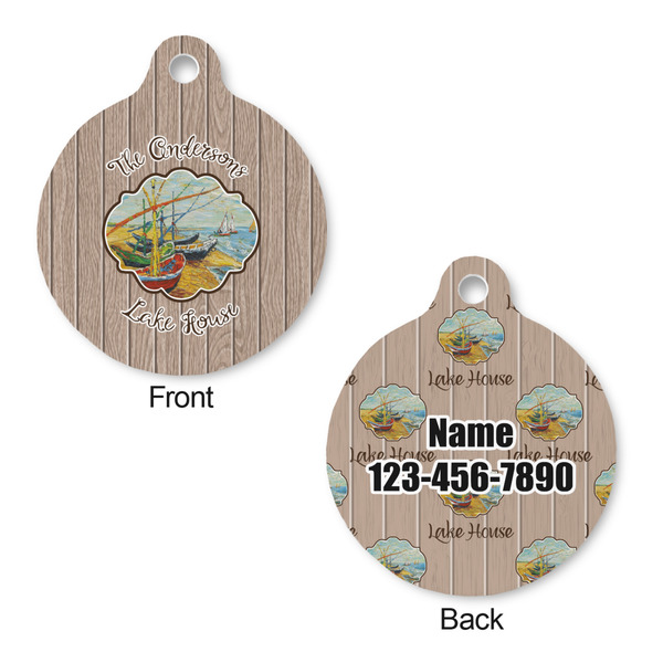Lake House Round Pet Tag - Front & Back
