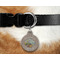 Lake House Round Pet Tag on Collar & Dog