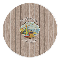 Lake House Round Stone Trivet (Personalized)
