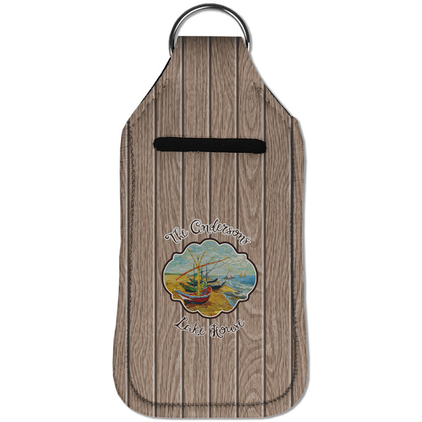 Lake House Sanitizer Holder Keychain - Large (Front)
