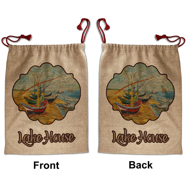 Custom Lake House Santa Sack - Front & Back (Personalized)