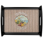 Lake House Black Wooden Tray - Large (Personalized)