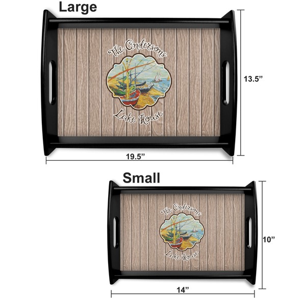 Lake House Serving Tray Black Sizes