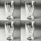 Lake House Set of Four Engraved Beer Glasses - Individual View