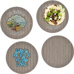 Lake House Set of 4 Glass Lunch / Dinner Plate 10" (Personalized)