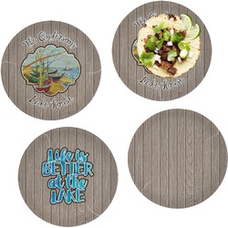 Lake House Set of 4 Glass Lunch / Dinner Plate 10" (Personalized)