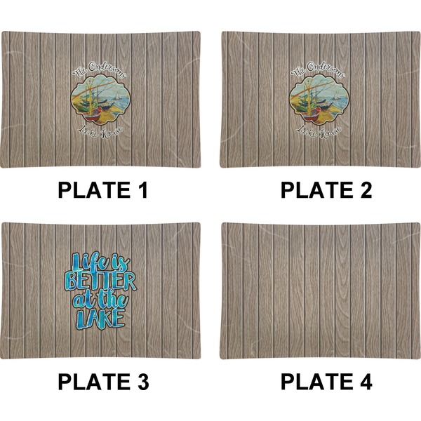 Lake House 2 Set of Rectangular Appetizer / Dessert Plates (Approval)