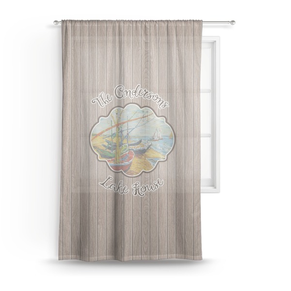 Custom Lake House Sheer Curtain - 50"x84" (Personalized)