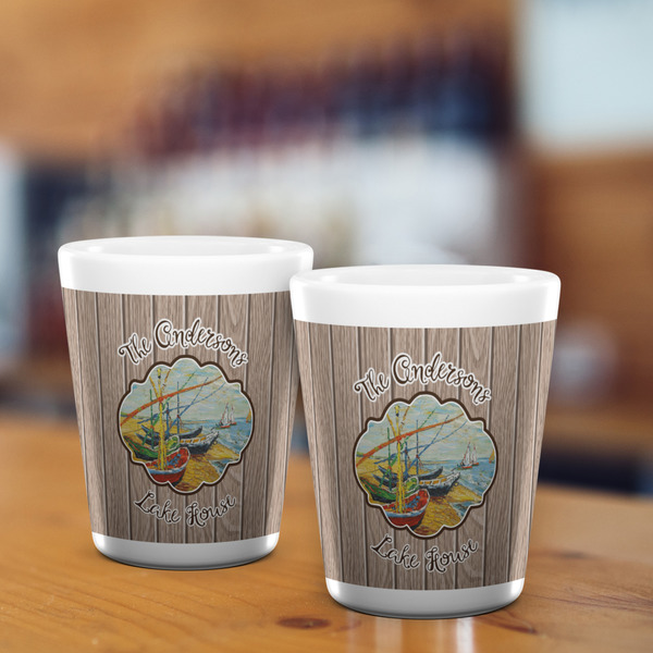 Lake House Shot Glass - White - LIFESTYLE