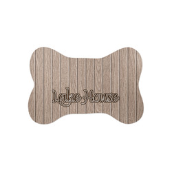Lake House Bone Shaped Dog Food Mat (Small) (Personalized)