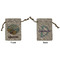 Lake House Small Burlap Gift Bag - Front and Back