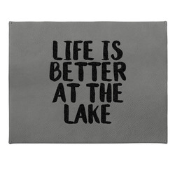 Lake House Small Gift Box w/ Engraved Leather Lid (Personalized)