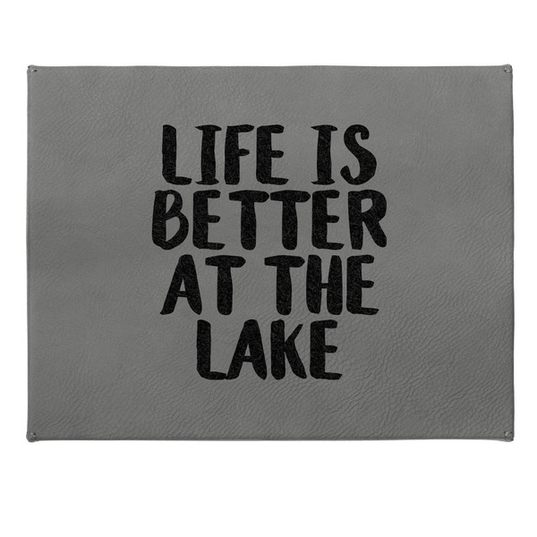 Lake House Small Engraved Gift Box with Leather Lid - Approval