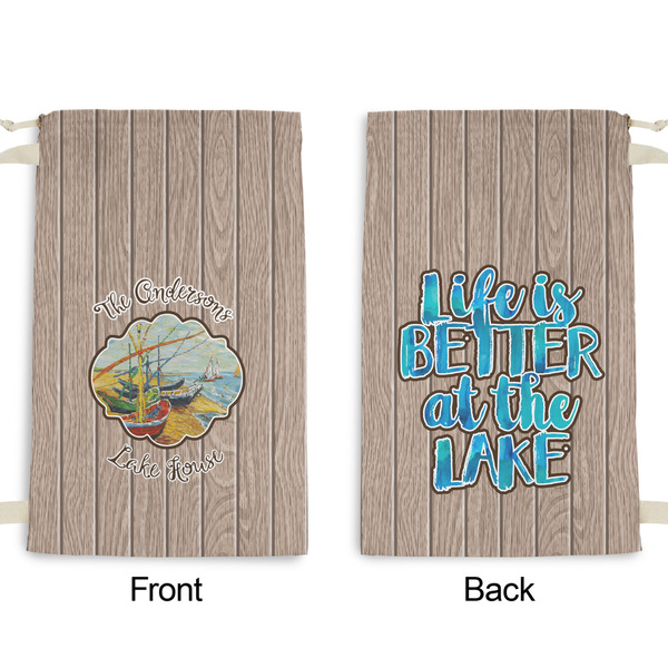 Lake House Small Laundry Bag - Front & Back View