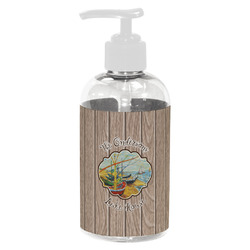 Lake House Plastic Soap / Lotion Dispenser (8 oz - Small - White) (Personalized)