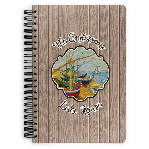 Custom Lake House Spiral Notebook - 7x10 w/ Name or Text