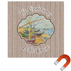 Lake House Square Car Magnet - 6" (Personalized)