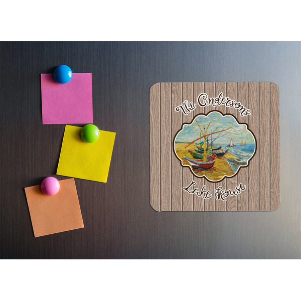 Lake House Square Fridge Magnet - LIFESTYLE