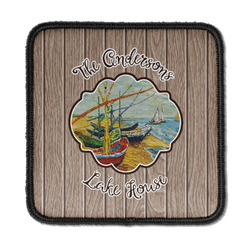 Lake House Iron On Square Patch w/ Name or Text