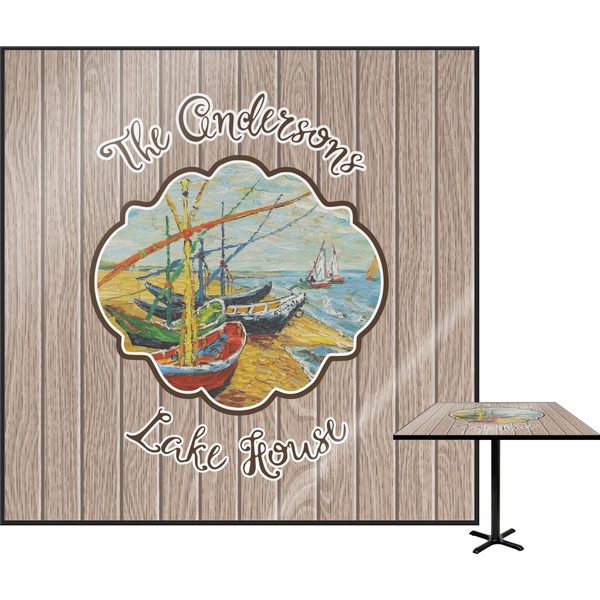 Custom Lake House Square Table Top - 30" (Personalized)