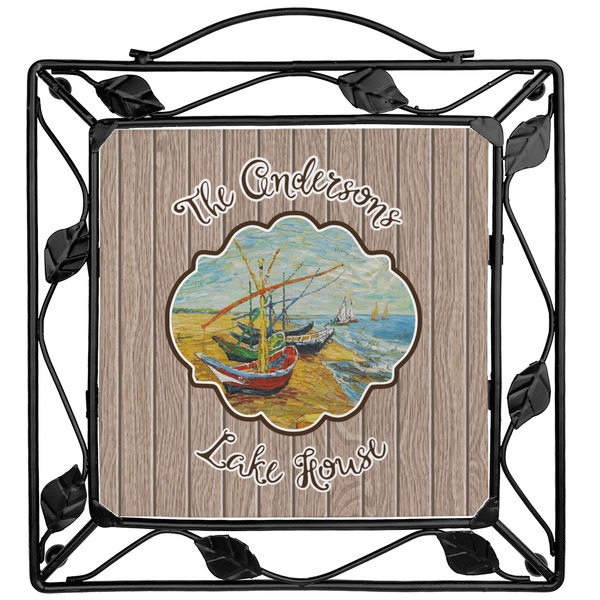 Custom Lake House Square Trivet (Personalized)