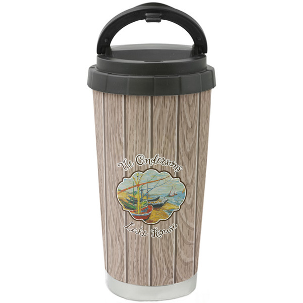 Custom Lake House Stainless Steel Coffee Tumbler (Personalized)