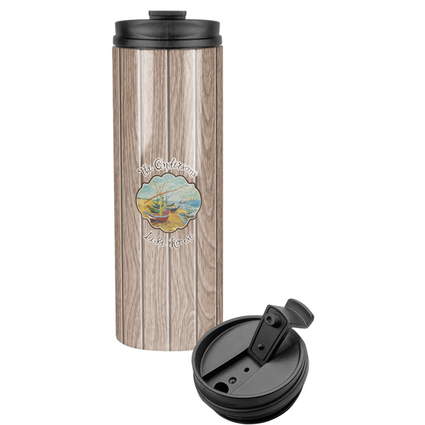 Custom Lake House Stainless Steel Skinny Tumbler (Personalized)