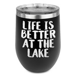 Lake House Stemless Wine Tumbler - 5 Color Choices - Stainless Steel  (Personalized)