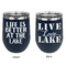 Lake House Stainless Wine Tumblers - Navy - Double Sided - Approval