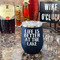 Lake House Stainless Wine Tumblers - Navy - Double Sided - In Context