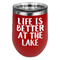 Lake House Stainless Wine Tumblers - Red - Double Sided - Front