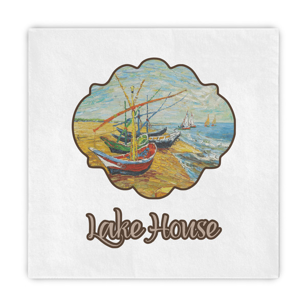 Custom Lake House Decorative Paper Napkins (Personalized)