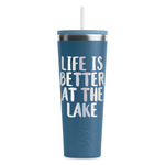 Lake House RTIC Everyday Tumbler with Straw - 28oz - Steel Blue - Single-Sided