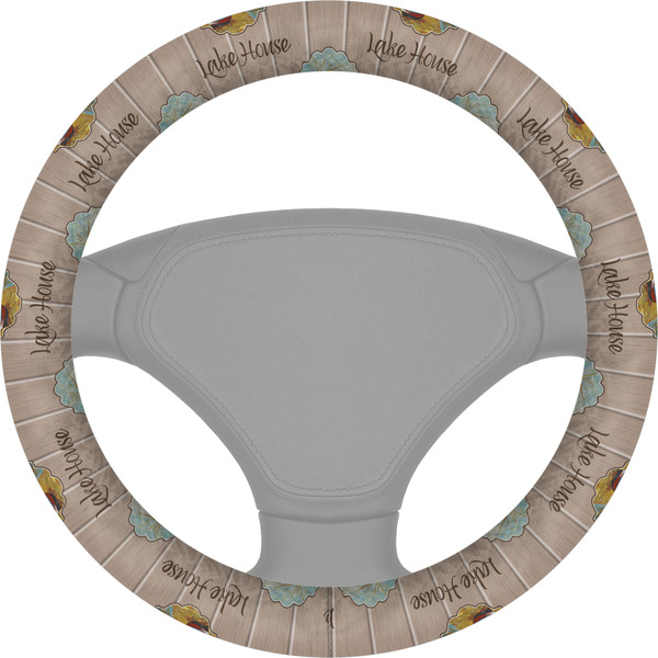 Custom Lake House Steering Wheel Cover (Personalized)