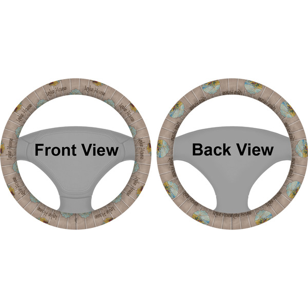 Lake House Steering Wheel Cover- Front and Back
