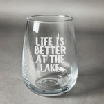 Lake House Stemless Wine Glass - Engraved (Personalized)