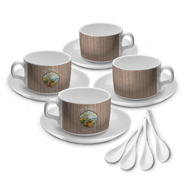 Custom Lake House Tea Cup - Set of 4 (Personalized)