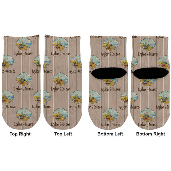 Lake House Toddler Ankle Socks - Double Pair - Front and Back - Apvl