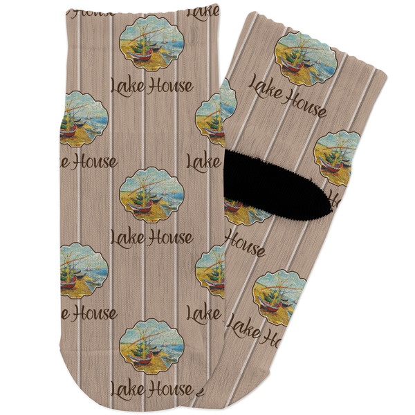 Custom Lake House Toddler Ankle Socks (Personalized)