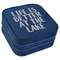 Lake House Travel Jewelry Boxes - Leather - Navy Blue - Angled View