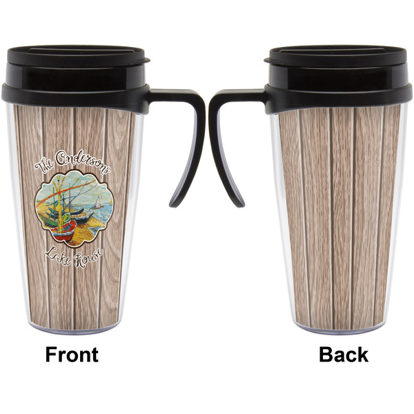 Lake House Travel Mug with Black Handle - Approval