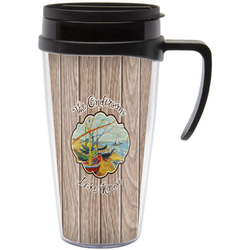 Lake House Acrylic Travel Mug with Handle (Personalized)