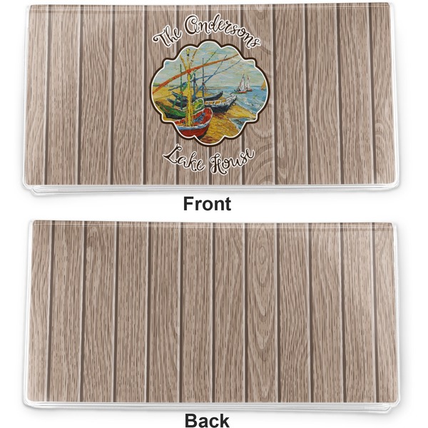 Lake House Vinyl Check Book Cover - Front and Back