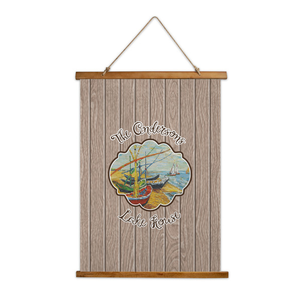 Custom Lake House Wall Hanging Tapestry - Tall (Personalized)