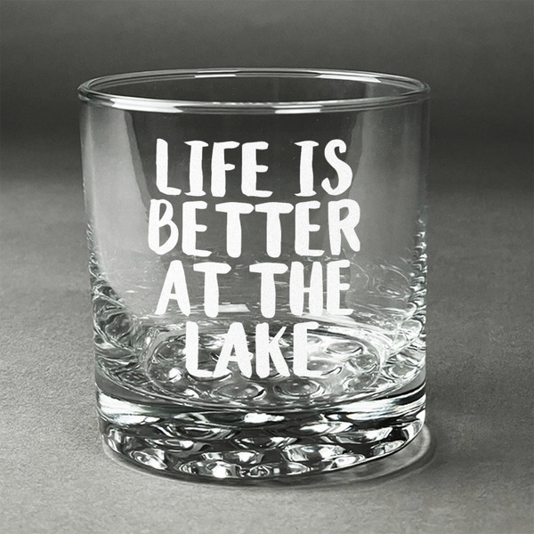 Custom Lake House Whiskey Glass (Single) (Personalized)