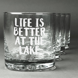 Lake House Whiskey Glasses (Set of 4) (Personalized)