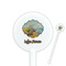 Lake House 5.5" Round Plastic Stir Sticks - White - Single Sided (Personalized)