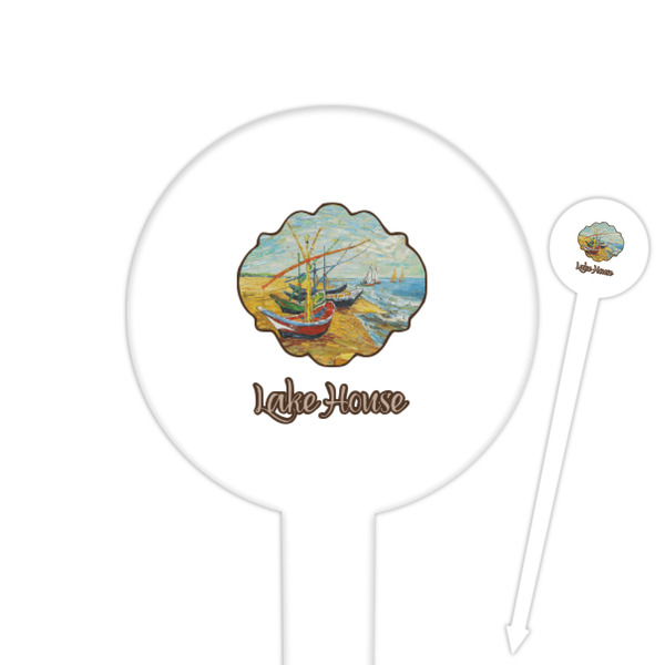 Custom Lake House Round Plastic Food Picks (Personalized)