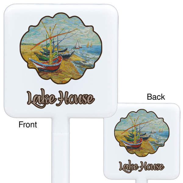 Lake House White Plastic Stir Stick - Double Sided - Approval